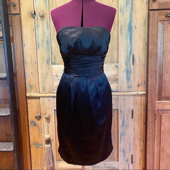 david's bridal short black dress David's Bridal Black A-Line Dress